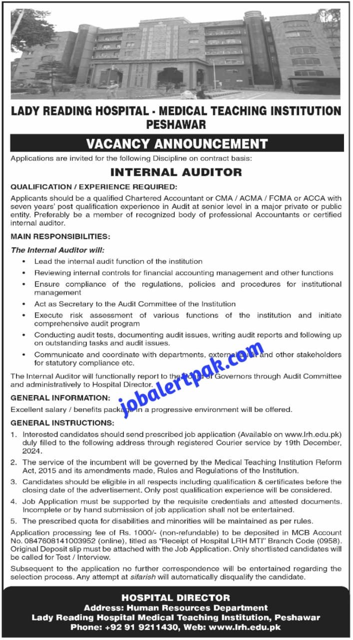 Lady Reading and Medical Teaching Hospital Jobs 2024